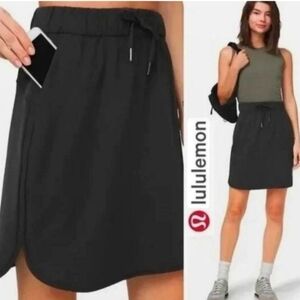 lululemon athletica Black Drawstring Athletic Skirt